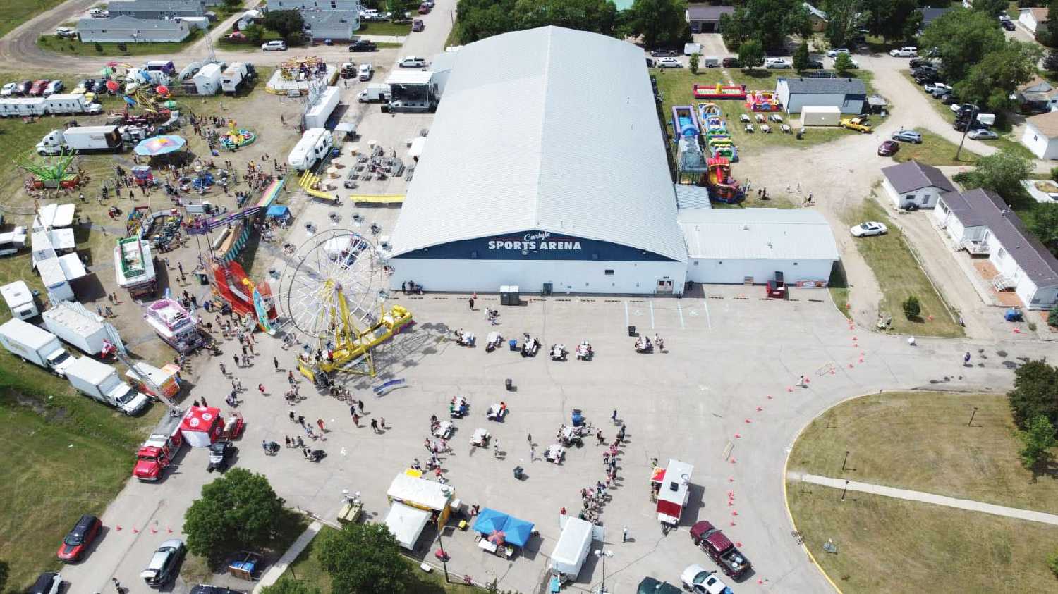 An aerial shot of Carlyle Fun Dayz